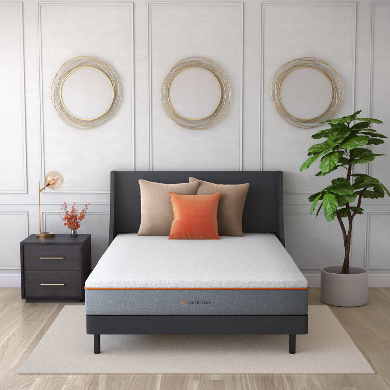Craft Trade 10 Inch Artistry Collection Hybrid Mattress Bed in a Box CopperGel Cooling Supportive Steel Coils CertiPUR US Certified 100 Night Trial Wayfair